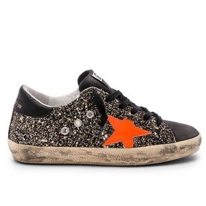 Golden goose black glitter sneakers